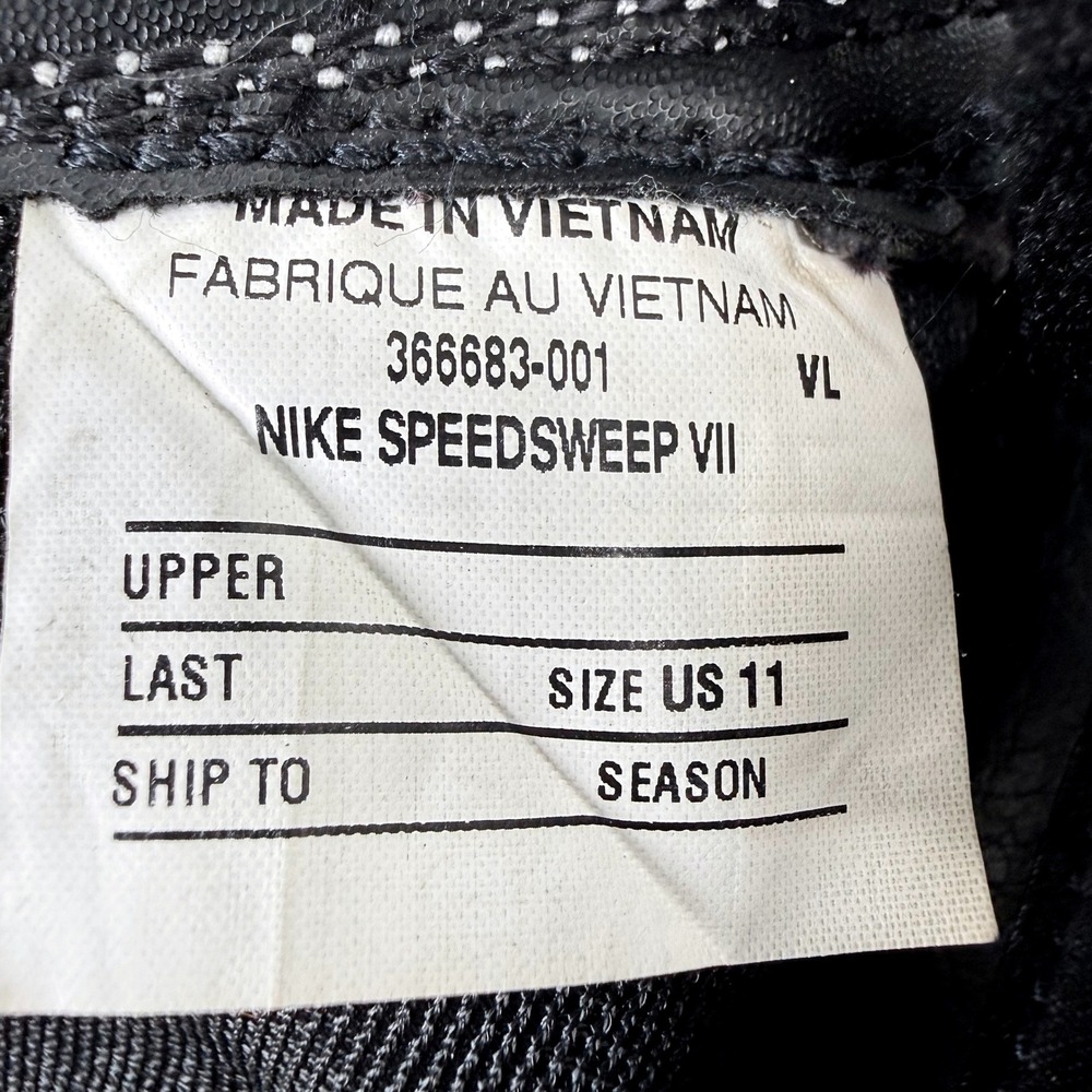 Nike Speedsweep VII Black Neon Yellow Wrestling Shoes Mens 11 Suede 366683-001‎ - Picture 6 of 7